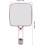 Portable Pink Square Handheld Makeup Mirror with Water Ripple Handle – Compact Small Vanity Mirror 2