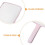 Portable Pink Square Handheld Makeup Mirror with Water Ripple Handle – Compact Small Vanity Mirror 3