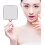 Portable Pink Square Handheld Makeup Mirror with Water Ripple Handle – Compact Small Vanity Mirror 6