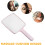 Portable Pink Square Handheld Makeup Mirror with Water Ripple Handle – Compact Small Vanity Mirror 8