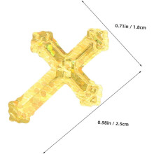 Confetes cintilantes em forma de cruz de ouro de 90g para cerimônias religiosas, batismos
