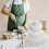 4pcs Foam Cake Models Cake Decorating Props White Round Creative Lightweight 6