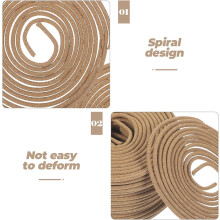1 Schachtel natürliche Sandelholz-Räucherspiralen, spiralförmig, braun, duftend, geruchsneutral