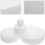 4pcs Foam Cake Models Cake Decorating Props White Round Creative Lightweight 8