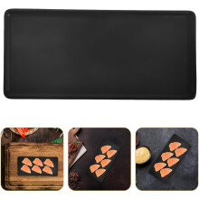 Placa de Servir Sushi de Cerâmica Retangular com Design Japonês Minimalista