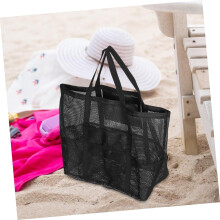 Große, tragbare Strandtasche aus Netzgewebe für Damen, ideal zum Schwimmen, ... Fitnessstudio usw.