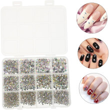 Joias de unhas acrílicas Strass para ofícios Design Flatback Unhas coloridas Arte Glitter Uso versátil em casa