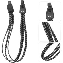 Corda elastica nera resistente con gancio per fissaggio bagagli e attrezzatura da ciclismo, ideale per attività all'aperto.