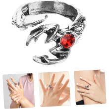 Offener, verstellbarer Skorpionring im Vintage-Punk-Stil für Herren, Modeschmuck im Gothic-Hip-Hop-Stil