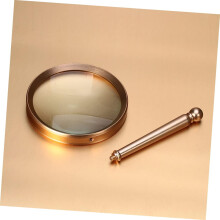 Vergrootglas van metaal met afneembaar handvat, draagbaar leesvergrootglas voor ouderen, geschikt voor gebruik in huis.