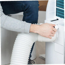 Tubo flessibile di ventilazione in plastica per condizionatore d'aria con adattatore robusto, facile da rimuovere e a prova di perdite.