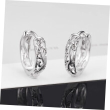 Silberne Drachen-Ohrstecker im Vintage-Ethno-Stil, Metall-Creolen für Herren, lässig und alltagstauglich