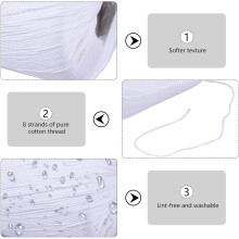 Baumwollseil, DIY-Bastelzubehör, handgefertigte Strickschnur, weißes Baumwollgarn