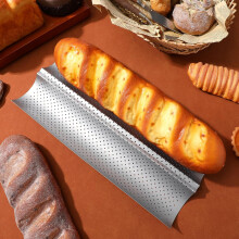 2 Slots Wave Bread Stick Baking Tray Carbon Steel Baking Mould Nonstick for Home