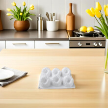 Himbeerkuchenform, Fondantform, realistische Himbeerform, weißes Silikon, Backform
