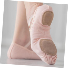 Balettikengät aikuisille, balettitanssikengät, kumipohja joogaan ja voimisteluun, pinkki