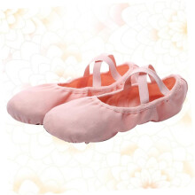 Scarpette da ballo per adulti, scarpe da danza classica con suola elastica, ideali per yoga e ginnastica, colore rosa.
