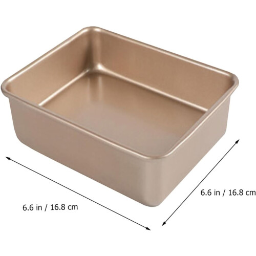 Non-Stick Cake Pan Square Baking Pan Stainless Steel Uniform Heating Easy to Clean Practical Bakeware 1