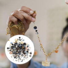 1 Beutel Glasperlen Schmuckzubehör für DIY-Armbandherstellung Abstandsperlen für Schmuckbastelarbeiten