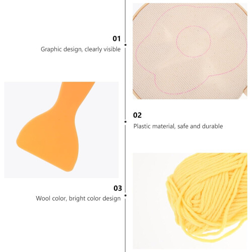 DIY Punch Needle Coaster Kit for Adults Beginners, Mug Tufted Rug Making Set