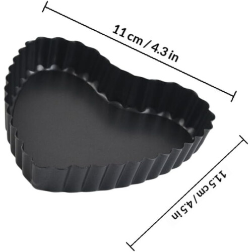 Heart-Shaped Carbon Steel Baking Pan Flat Bottom and Non-Stick Surface 1