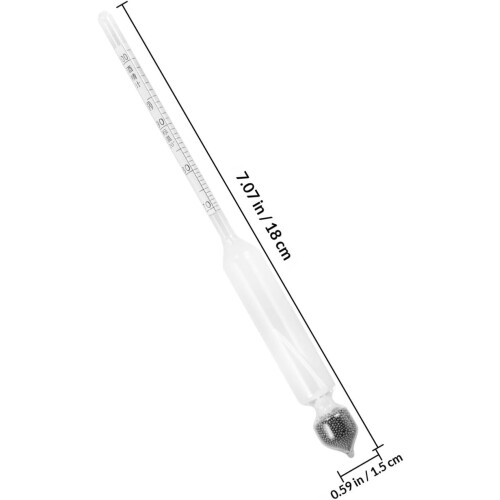 Alcohol Meter Alcohol Tester 70-100 Range Glass Hydrometer Powerful Test Functions Accurate Reading 1