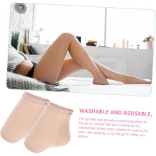 Slip calcanhar meias Gel sem dedos para reparação de calcanhar rachado Gel hidratante para alívio do pé rachado seco