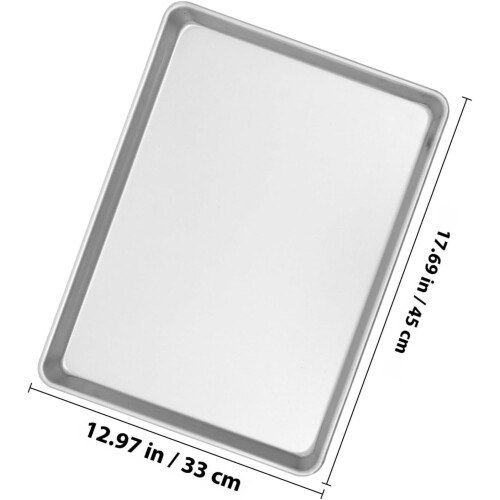 Aluminium Alloy Baking Sheet Cupcake Baking Metal Sheet Rectangular Smooth Surface Compact 1