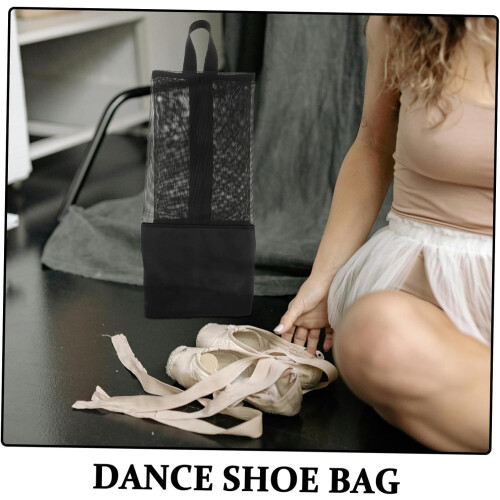 Ballet Shoe Bag Mesh Storage Drawstring Dance Bag Organize Ballet Shoes 2