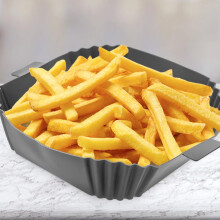 Airfryer-fôr Silikonmatte til airfryer Slippbelegg Varmebestandig Bakematte av høy kvalitet i silikon Gjenbrukbar Vaskbar