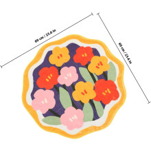 Polyester-Badematte mit Blumenmuster für Bad und Toilette, wasserabsorbierend