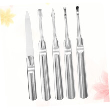 5pcs conjunto de manicure ferramentas de cuidado das unhas cutícula removedor pele morta garfo unhas arquivo uso pessoal profissional