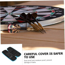 Portable Darts Carry Case Pu Storage Box 3pcs Blue Darts Organizer Travel Wallet