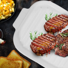 Brødbakeplate Bacon Stekebrett Silikon Multifunksjonell Enkel å bruke Hvit
