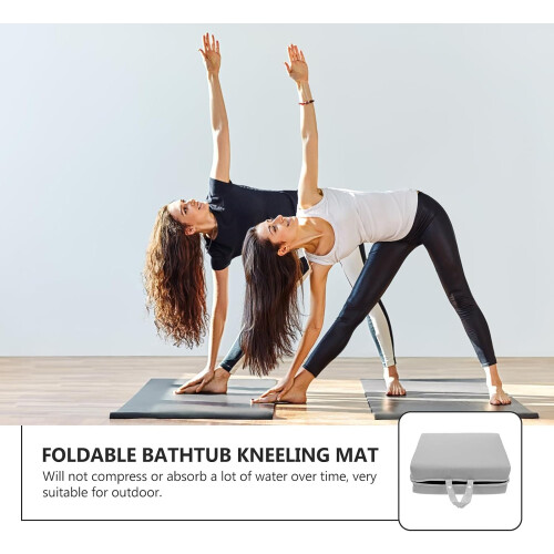 Multifunctional Foldable Kneeling Pad Gray Black with Carry Handle