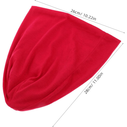 Dunne, dubbele polyester muts, modieuze gebreide muts, unisex, lichtgewicht, hardloopmuts, ademende muts, donkerrood 1