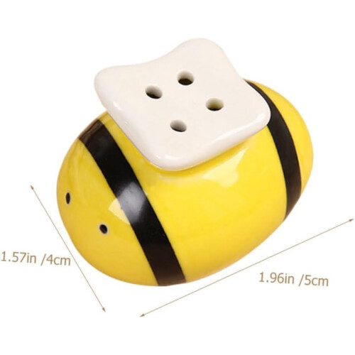 Salt and Pepper Shakers and Compact Spice Shaker Set Ceramic 2pcs with Design 1