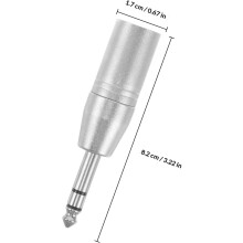 Metallener 6,35-mm-TRS-auf-XLR-Audioadapter, 3-polige XLR-Buchse