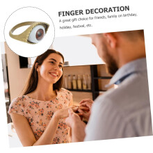 Vintage-Ring mit übertriebenem Augen-Motiv, Fingeraccessoire im Punk-Stil aus Legierung