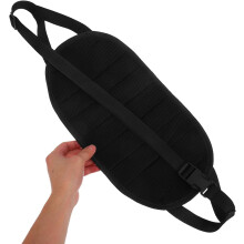Hamaca reposapiés portátil de viaje, color negro, con bolsa de transporte para mayor comodidad en la oficina y en viajes en avión.