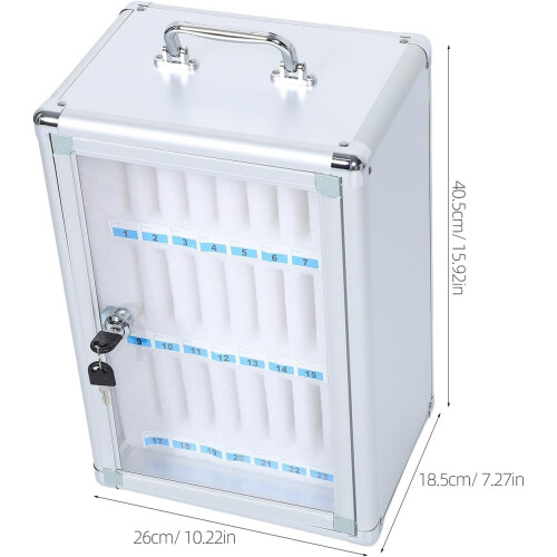 Mobile Phone Safe Wall-Mounted Slots Cell Phone Locker for Classroom School Office Secure Storage Box 2
