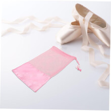 Ballet Shoe Storage Bag Mesh Drawstring Pouch Ventilated for Dance Rehearsal Women Girls Ballet Accessories Bag