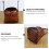 Cesto de flores de estilo chinês retro com alça, café - material plástico, design oco 6