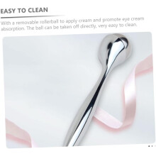 Aplicador portátil de crema para ojos con rodillo de acero inoxidable para aliviar la tensión y reducir las arrugas.