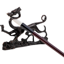 Poggiapennelli da calligrafia a forma di drago e portapennelli in rame, decorazione da scrivania per artisti.