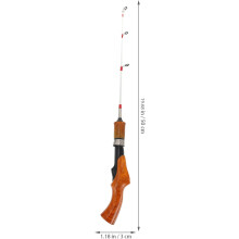 50cm Ice Fishing Pole Solid Soft Tip Telescopic Winter Fishing Rod for Cold Weather