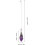 Amethyst Pendulum Crystal Hexagonal Point Natural Stone Hanging Ornament 2