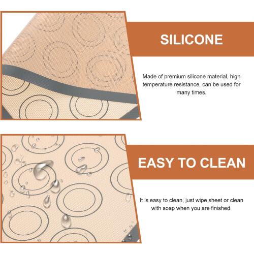 3pcs Silicone Baking Mat Non-Stick Reusable Baking Sheet for Kitchen Use