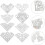 8pcs aço carbono renda gravação corte morre conjunto triangular fronteira morre cortes 7