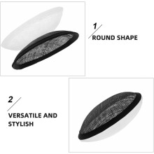 Sinamay Teardrop Hat Base 2pcs Fascinator Headdress Base Black and White Millinery DIY Supplies